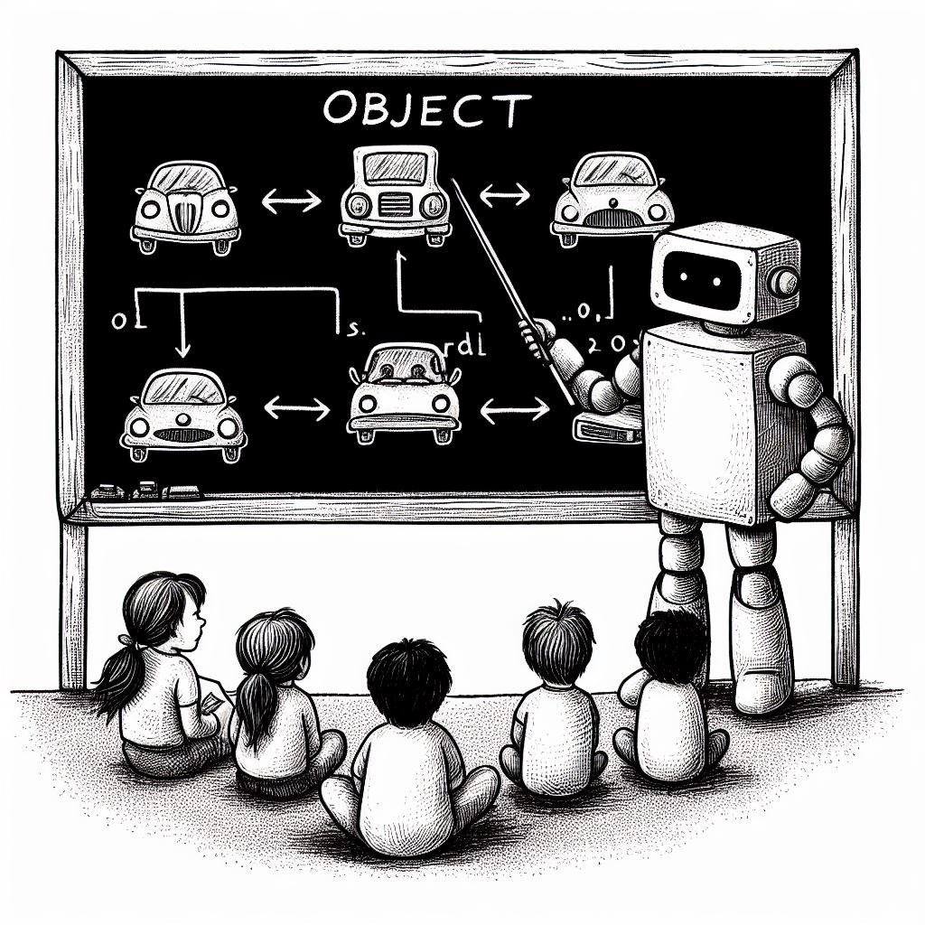 A doodle illustrating the basic concept of OOP